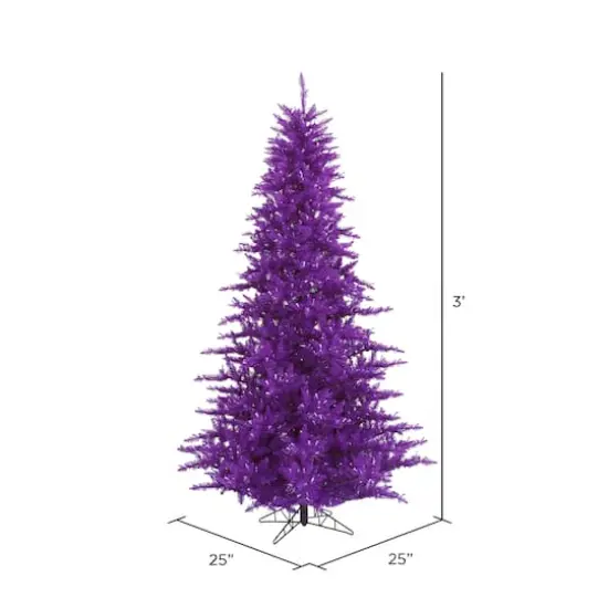 3ft. Unlit Purple Fir Artificial Christmas Tree {3}