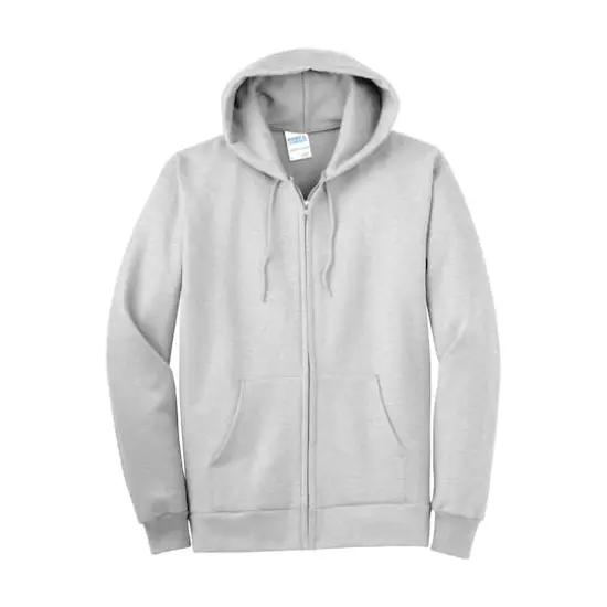 Port & Company&reg; Tall Essential Fleece Full-Zip Hooded Sweatshirt Ash {1}