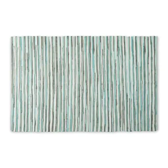 DII&reg; Slim Stripe Cotton Chindi Rug, 4ft. x 6ft. Aqua {1}