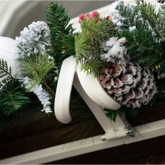 Village Lighting 9ft. Pre-Lit LED Frosted Wonderland Garland {8}