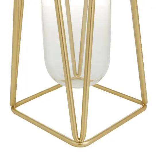CosmoLiving by Cosmopolitan 9" Gold Modern Iron Vase Set {6}