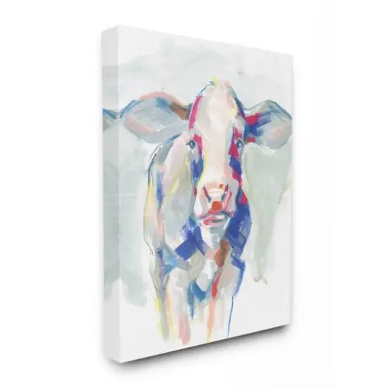 Stupell Industries Colorful Cow Canvas Wall Art {1}
