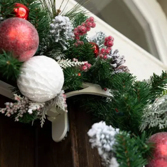 Village Lighting 9ft. Pre-Lit LED Frosted Wonderland Garland {10}