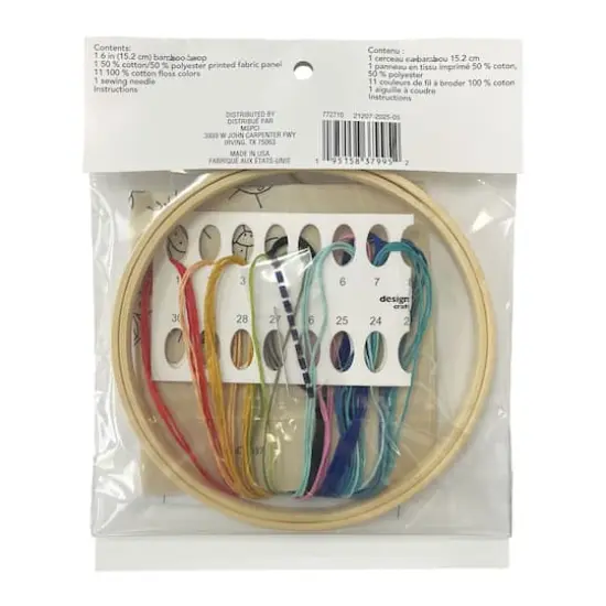 6" Bugs & Butterflies Stamped Design Embroidery Kit with Hoop by Loops & Threads&reg; {5}