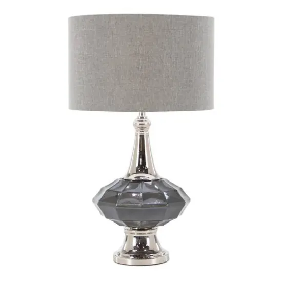 Silver Glass Traditional Table Lamp, 27" x 16" x 16" {1}