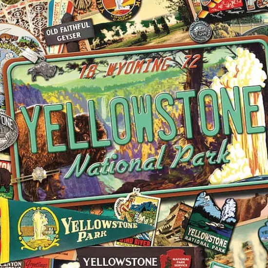 Hart Puzzles Yellowstone National Park by Kate Ward Thacker 1,000 Piece Jigsaw Puzzle {5}