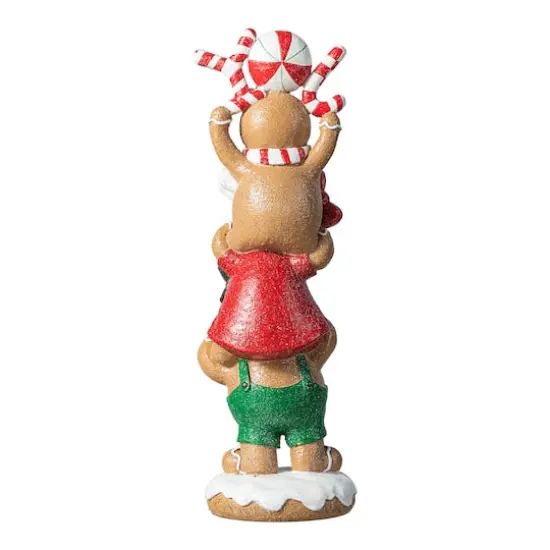 Glitzhome&reg; 12.5" Stacked Gingerbread Table D&eacute;cor {8}