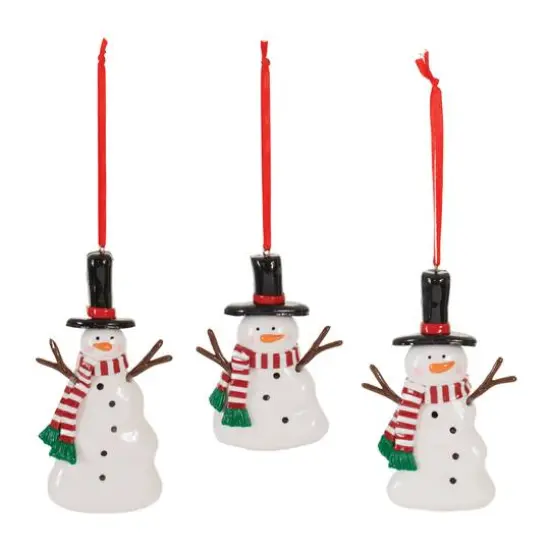 Clay Dough Snowman Ornament Set {7}