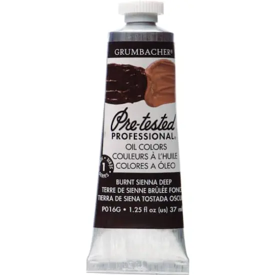 Grumbacher&reg; Pre-Tested Professional&reg; Oil Color Paint, 37mL Burnt Sienna Deep {1}