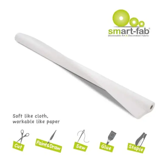 Smart-Fab&reg; Art & Decoration Fabric Roll, 48" x 40ft. White {5}