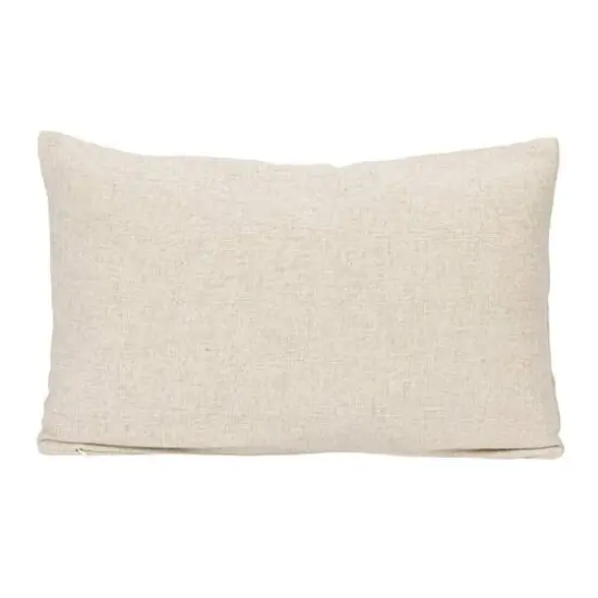 Hello Honey&reg; Hand-Embroidered Botanicals Linen Blend Lumbar Pillow with Kantha Stitch & Flanged Edge {7}