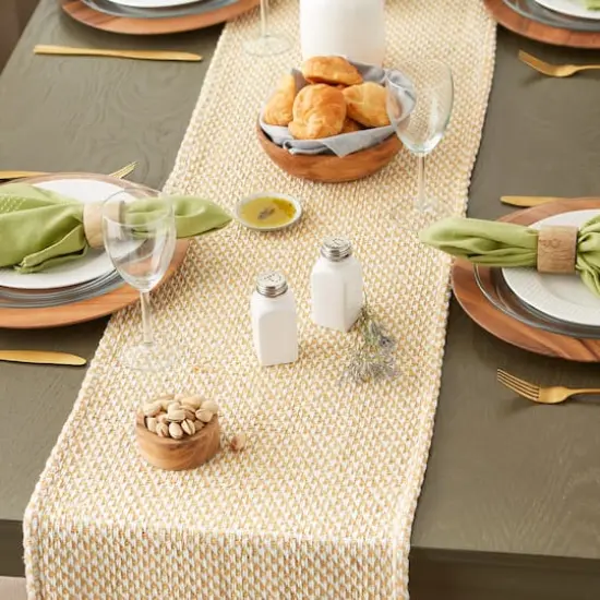 DII&reg; 72" Woven Table Runner Honey Gold {7}
