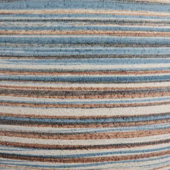 Hello Honey&reg; 20" Multicolor Stoneware Table Lamp with Stripes and Linen Shade {8}