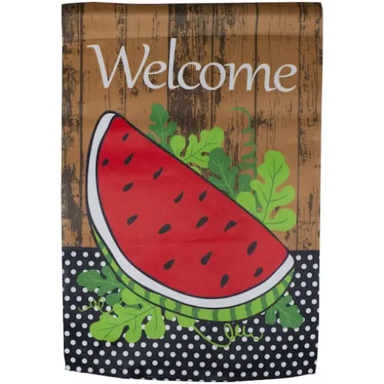 Welcome Watermelon Slice Spring Outdoor Garden Flag {1}