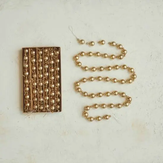 Hello Honey 6ft. Brushed Gold Finish Glass Bead Garland {3}