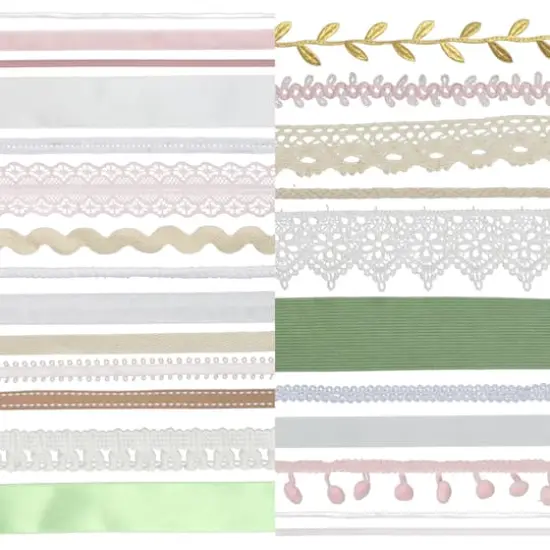 1yd. Mixed 25 Piece Trim Bundle by Celebrate It&reg; Green {3}