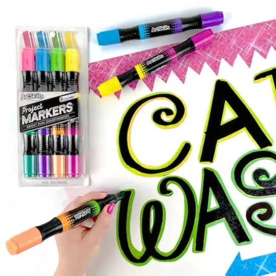 ArtSkills&reg; Dual Ended Chisel Tip Marker Set Bright Colors {5}