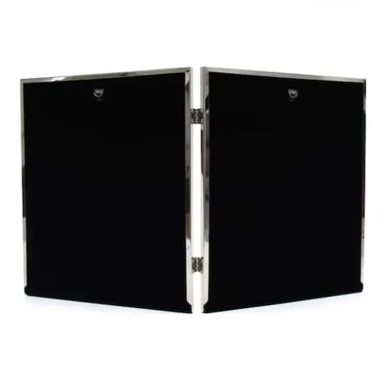 Expressions™ 2 Opening 5" x 7" Silver Hinged Frame with Mat by Studio Décor® {5}