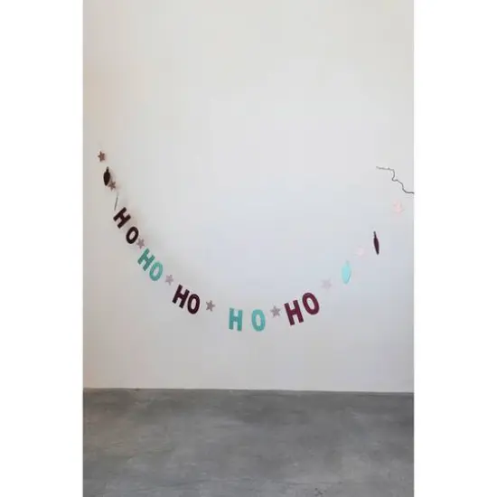 Hello Honey&reg; 10ft. Decorative MDF Banner with Stars, Glitter & "Ho Ho Ho" in Kraft Box {4}