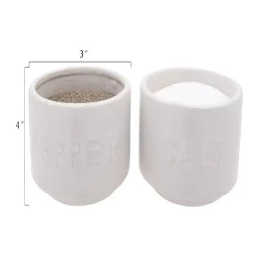 Hello Honey® White Stackable Stoneware Salt & Pepper Pinch Pots with Lid Set {6}