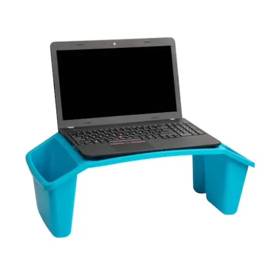 Mind Reader Kids’ Freestanding Portable Lap Desk With Side Pockets Blue {5}