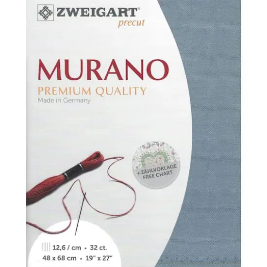 Zweigart&reg; Murano Precut 32 Count Premium Fabric, 18" x 27" Blue Cloud {1}