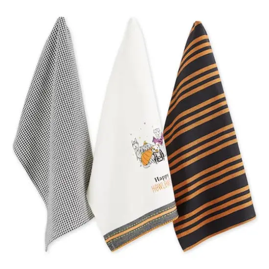 DII&reg; Happy Howl-Oween Dishtowel Set {1}