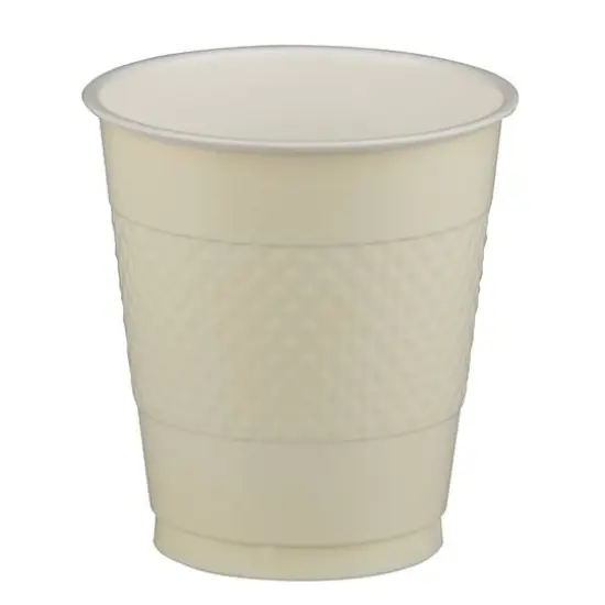 JAM Paper 12oz.Plastic Party Cups, 20ct. Ivory {3}