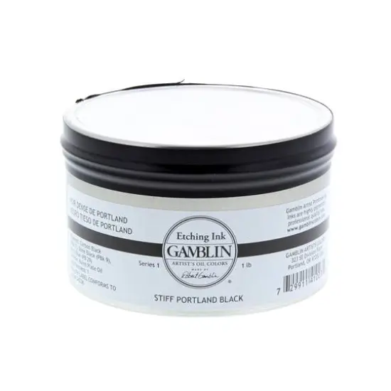 Gamblin Etching Ink, 1lb. Stiff Portland Black {1}