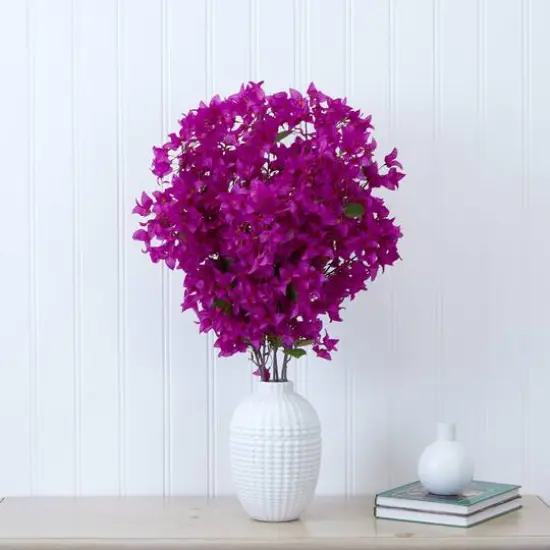 40" Artificial Purple Bougainvillea Arrangement with Vase {6}