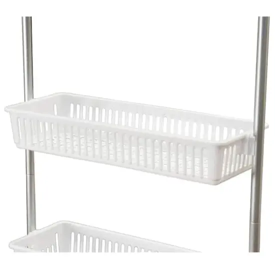 Household Essentials Over the Door Storage Rack White {7}
