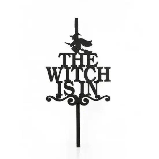 18" Halloween The Witch Is In Wreath Hanger {1}