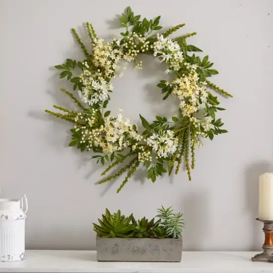 13" Succulent Garden with Concrete Planter  {5}