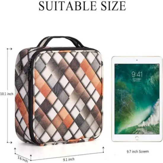 NEX&trade; Black Adjustable Waterproof Travel Makeup Bag with Dividers {3}