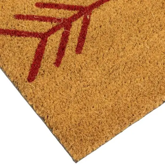 Red Love Arrow Natural Coir Outdoor Doormat {6}