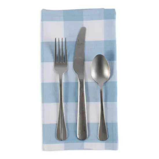 DII&reg; Buffalo Check Oversized Napkin, 6ct. Light Blue/White {5}