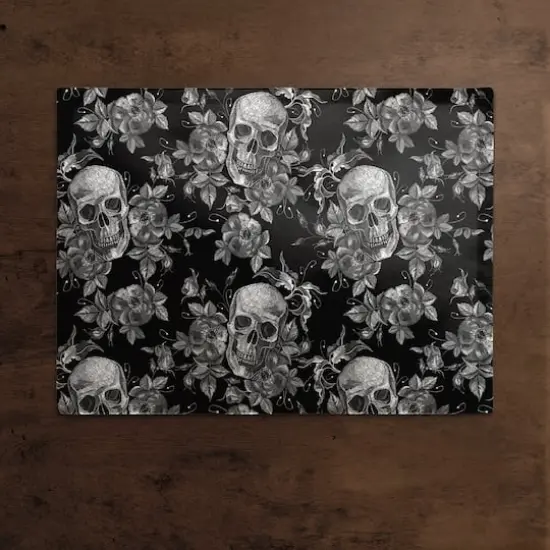 Floral Skulls Cotton Twill Placemat {3}