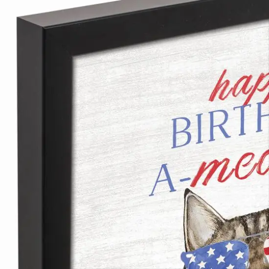 A-Meow-ica Black Framed Canvas {4}