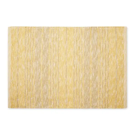 DII&reg; Variegated Stripe Handwoven Recycled Yarn Rug, 2ft. x 3ft. Honey Gold {1}