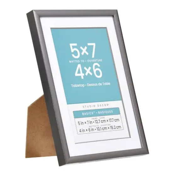 Basics&trade; Tabletop Frame with Mat by Studio D&eacute;cor&reg; Gunmetal {3}