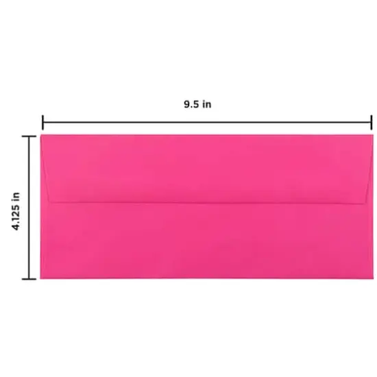 JAM Paper #10 Business Straight Flap Envelopes, 50ct. Fuchsia Pink {5}