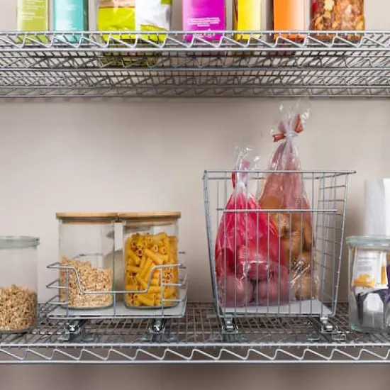 Household Essentials Glidez Sliding Vegetable Bin Silver {6}