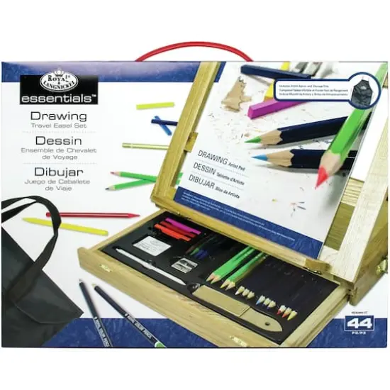 Royal & Langnickel&reg; Essentials&trade; 44 Piece Drawing Travel Easel Set {1}