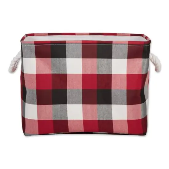 DII&reg; Large Tri Color Rectangular Bin Cardinal Red {5}