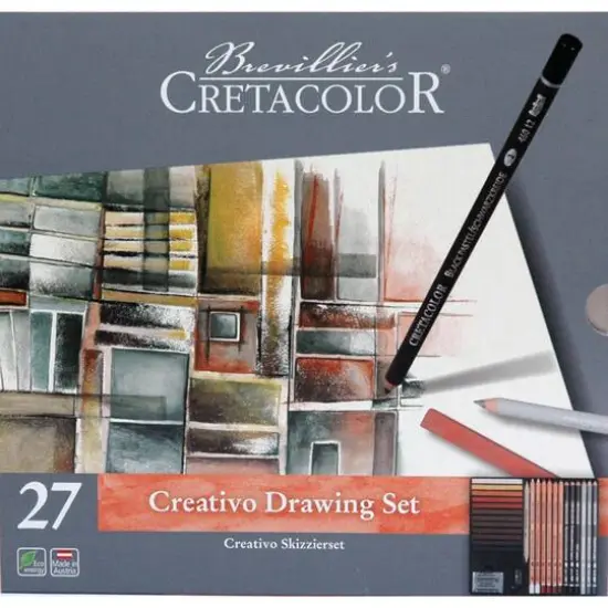 Cretacolor&reg; Creativo 27 Piece Tin Drawing Set {3}