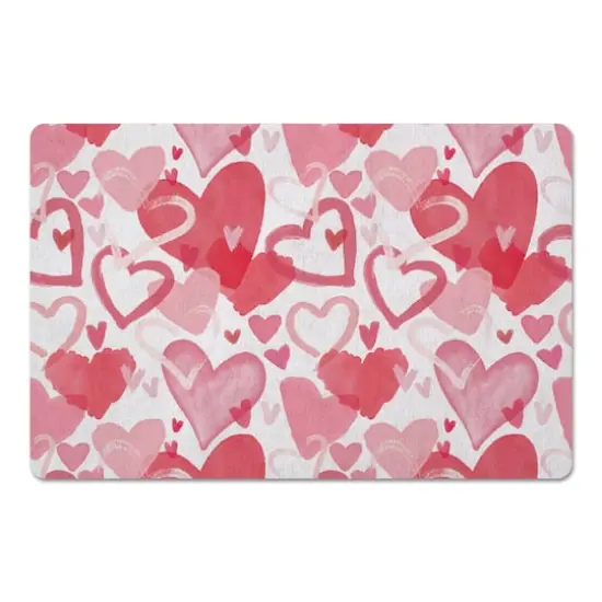Heart Cluster Pattern 27" x 18" Floor Mat {1}