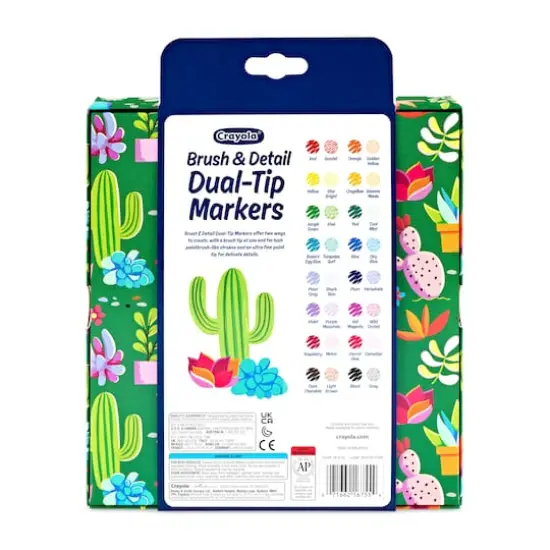 Crayola&reg; 32 Color Brush & Detail Dual Tip Markers {9}