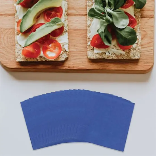 JAM Paper Medium Lunch Napkins, 100ct. Blue {3}
