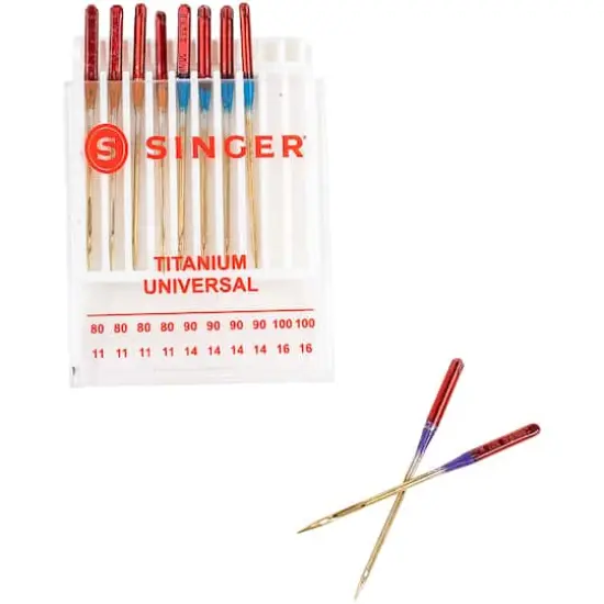 SINGER&reg; Titanium Universal Regular Point Machine Needles, 10ct. {5}