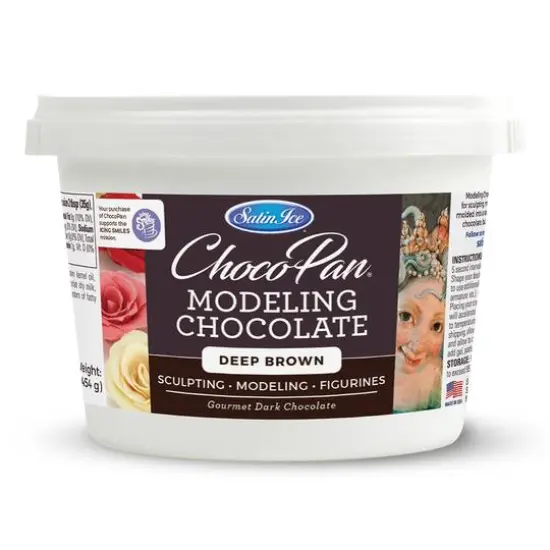 Satin Ice&reg; ChocoPan&reg; Modeling Chocolate, 1lb. Deep Brown {2}